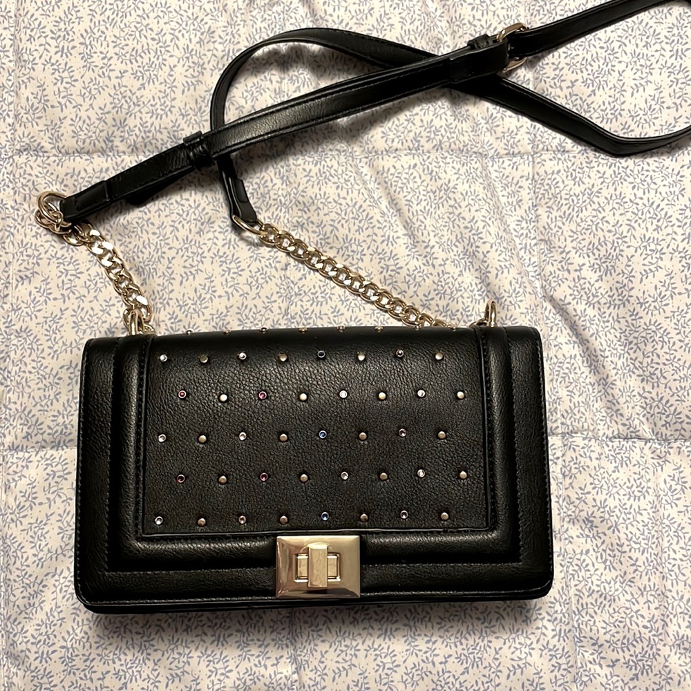 INC Sparkle Studded crossbody bag
